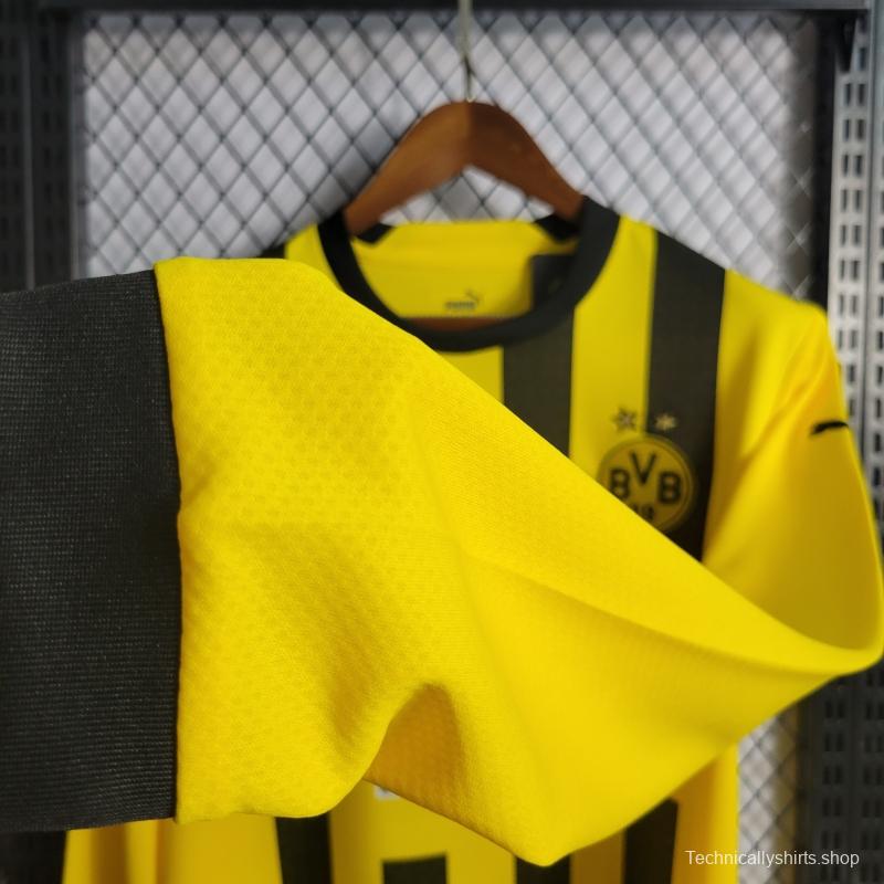 22/23 Long Sleeve Borussia Dortmund Home Soccer Jersey