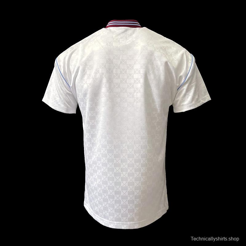 Retro 89/90 West Ham Away Soccer Jersey