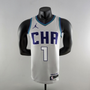 2019 Ball #1 Charlotte Hornets Grey NBA Jersey