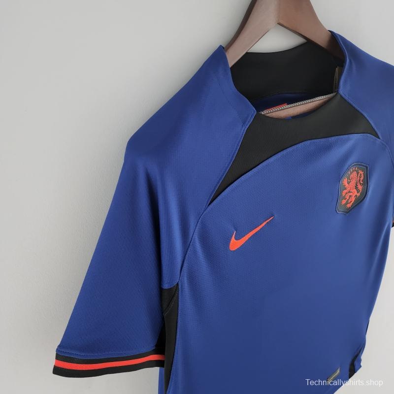 2022 Netherlands World Cup Shirt Away Soccer Jersey