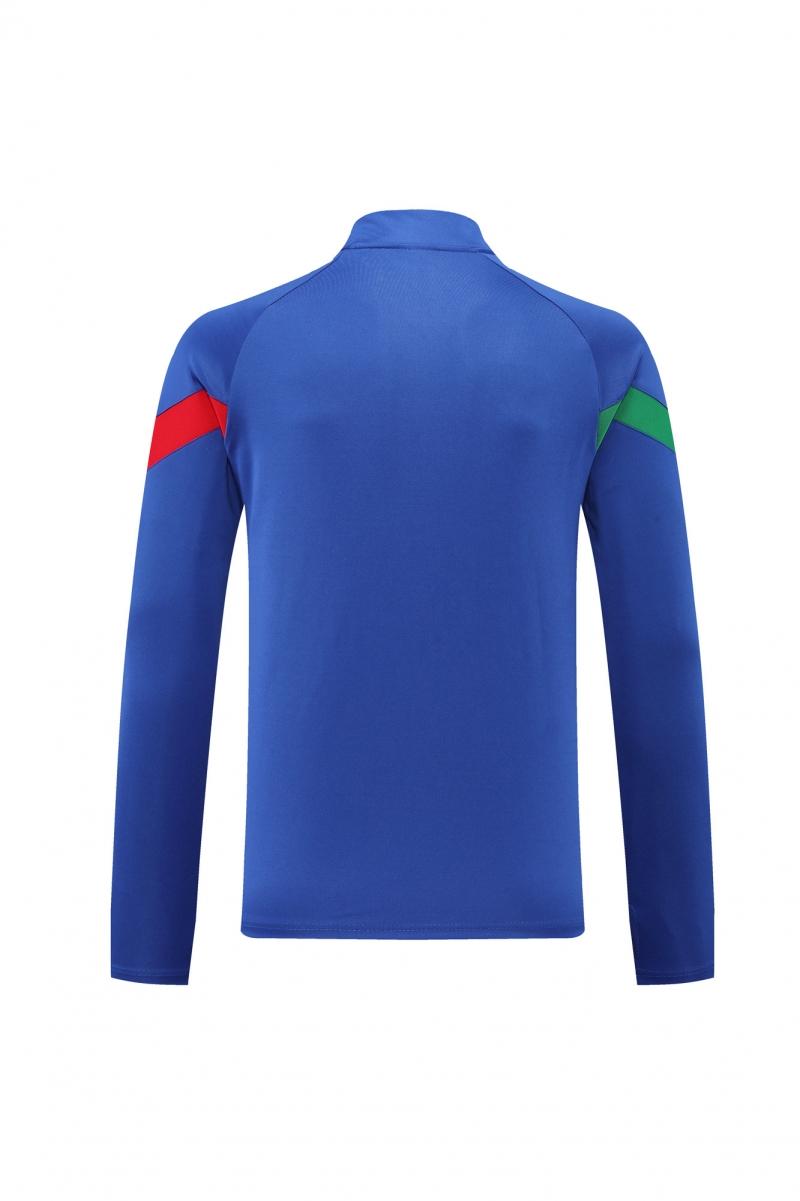 2022 Italy Blue Half Zipper Tracksuit