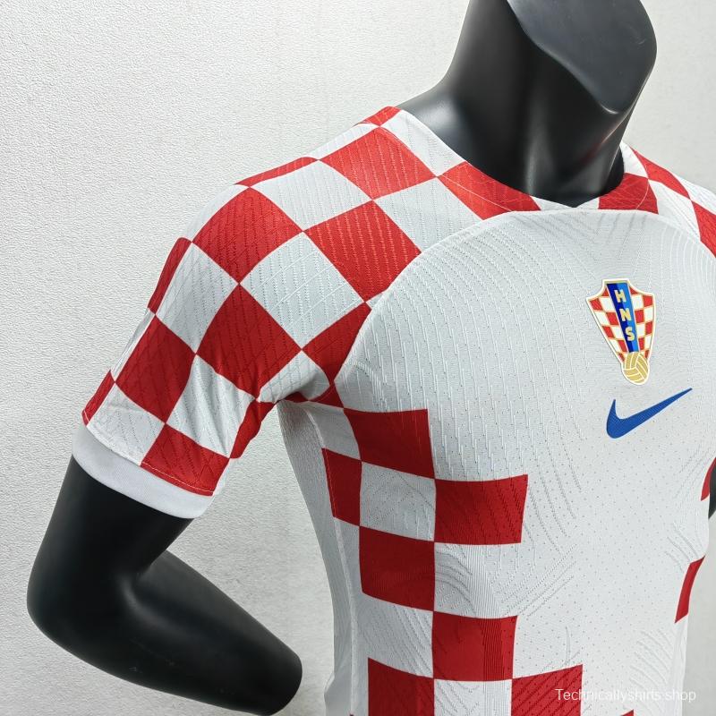 Player Version 2022 Croatia Home Soccer Jersey