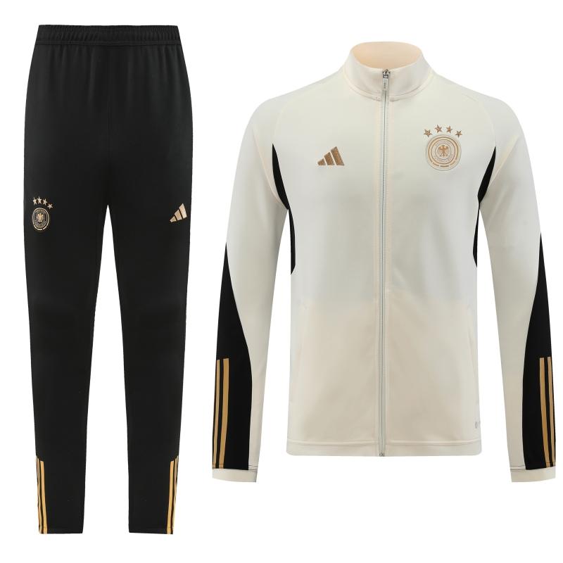 2022 Germany White Full Zipper Tracksuit