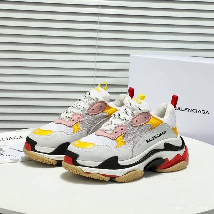 Men/Women Balenciaga Triple-S Sneaker White/Yellow Item 6380340