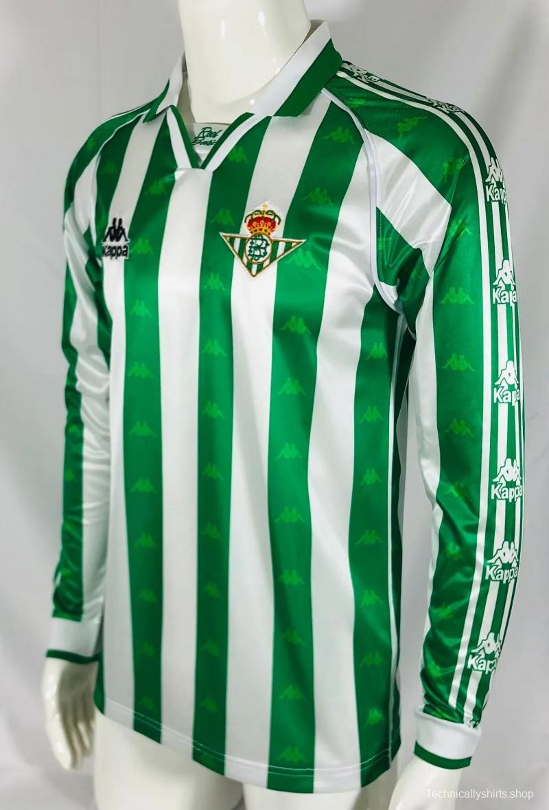 Retro 95/96 Real Betis Home Long Sleeve Jersey