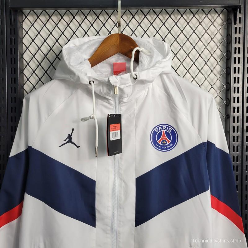 23-24 PSG White Windbreaker