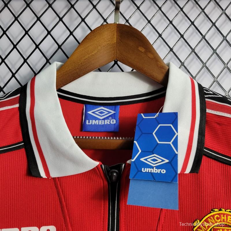 Retro Long Sleeve 98/99 Manchester United Home Jersey