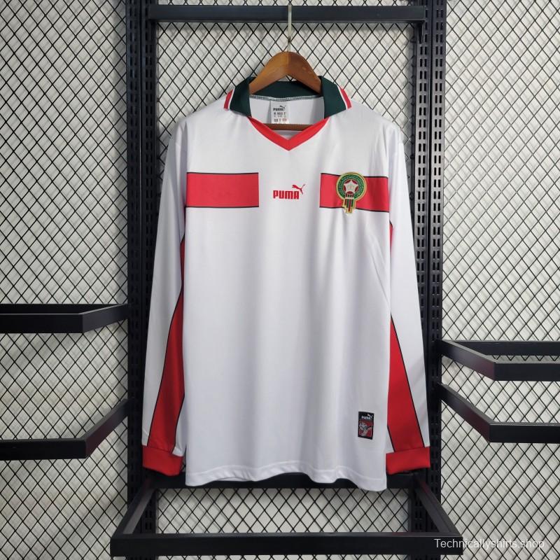 Retro Long Sleeve 1998 Morocco Away Soccer Jersey