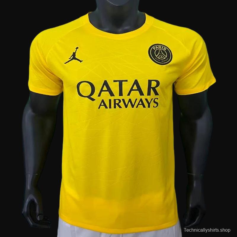 22/23 PSG X Jordan Yellow Pre-Match Jersey