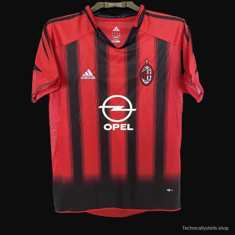 Retro 04/05 AC Milan Home Authentic Jersey