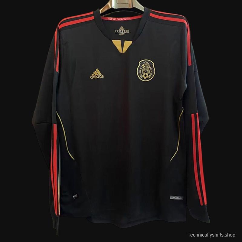 Retro 2011 Mexico Away Black Long Sleeve Jersey