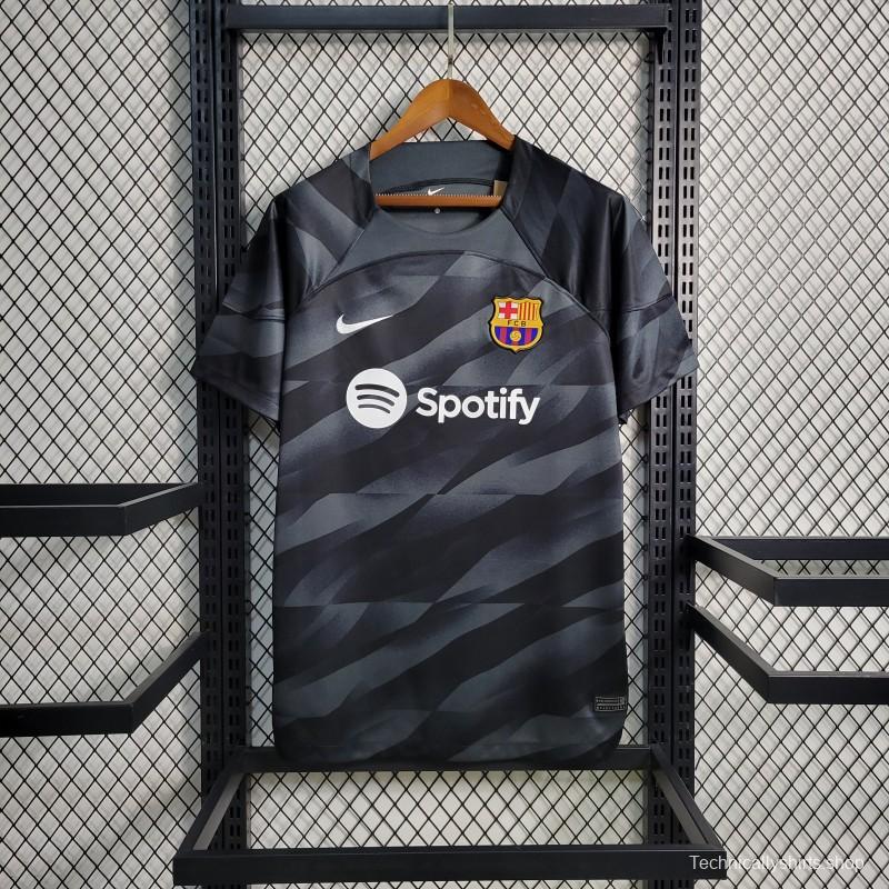 23-24 Barcelona Black Goalkeeper Jersey