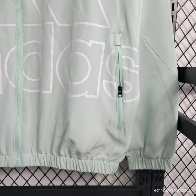 2023 Adidas Light Green Windbreaker