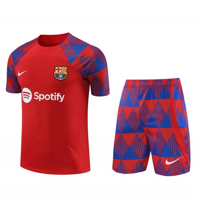 23-24  Barcelona Red Short Sleeve Jersey+Shorts