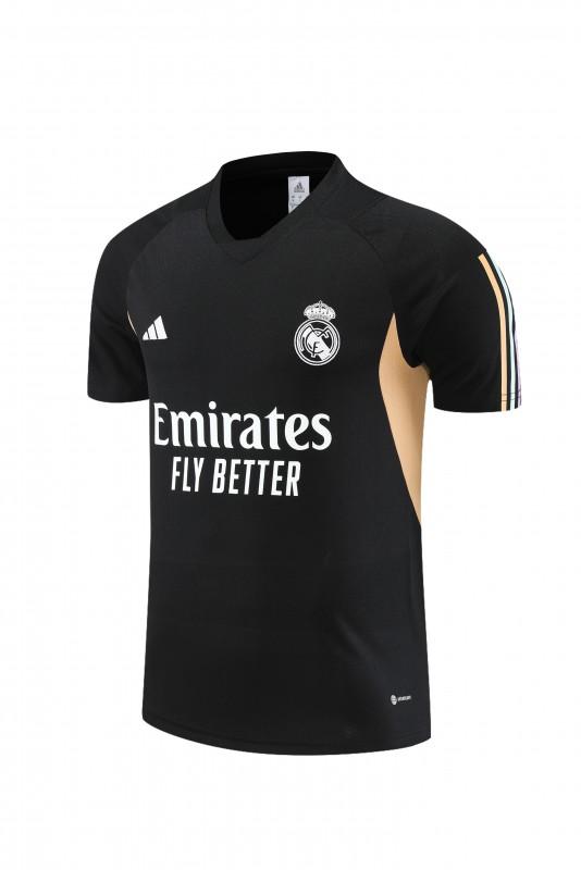 23 24 Real Madrid Black Short Sleeve+Shorts