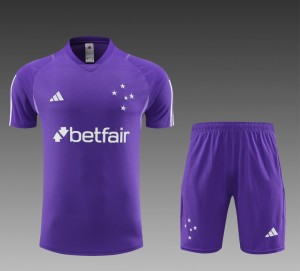 23/24 Cruzeiro Purple Short Sleeve Jersey+Shorts