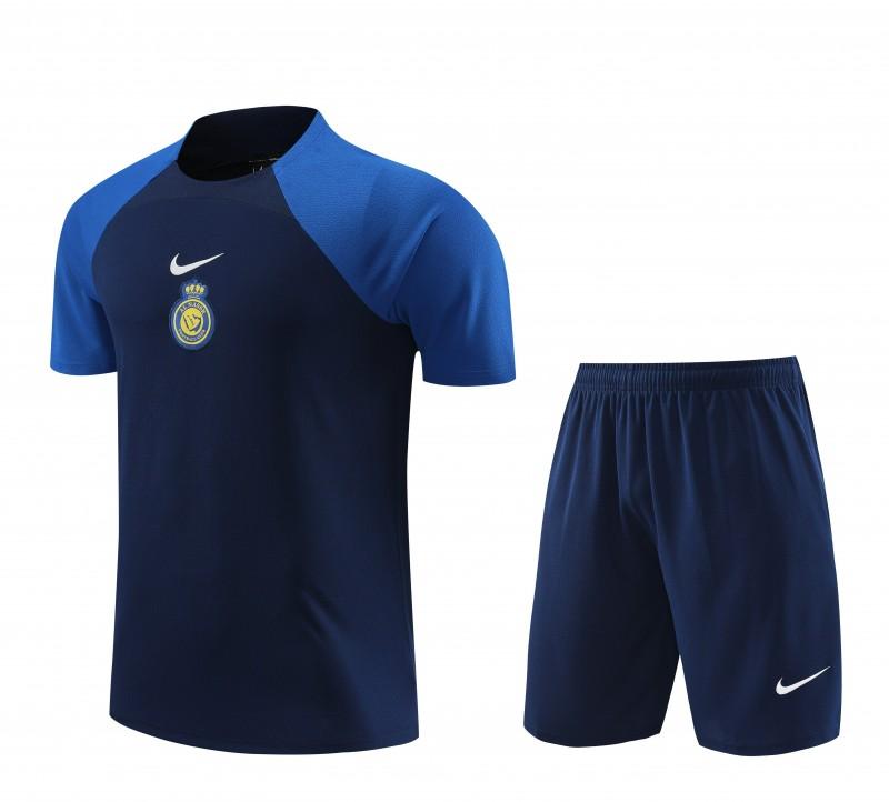 23/24 Al-Nassr Black/Blue Short Sleeve Jersey+Shorts