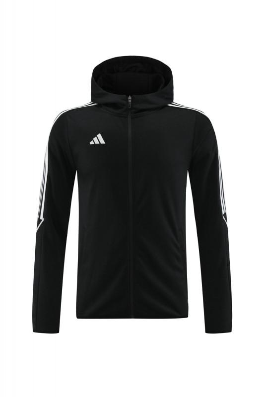 2024 Adidas Black Full Zipper HoodieJacket+Pants