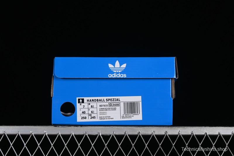 Adidas Handball Spezial Retro Casual Sneakers with Suede Upper and Classic Three Stripes - BD7633