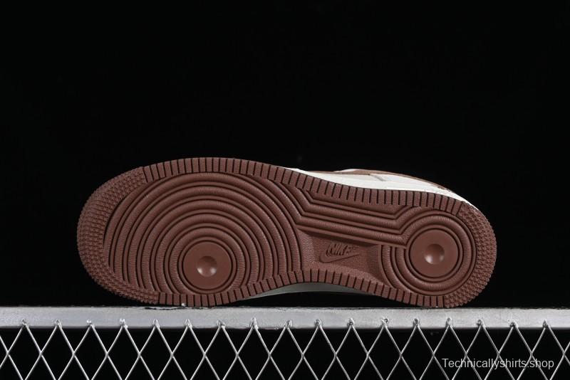 Nike Air Force 1 '07 Low Stussy Collaboration - Coffee Pig Suede Low-Top Casual Sneakers - HD1968-017