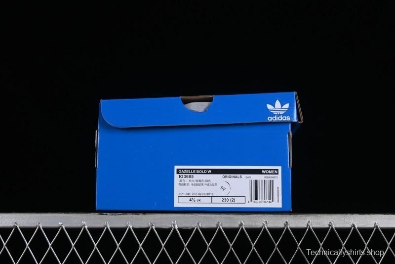 Adidas Originals Gazelle Bold IG3685 Low-Top Sneakers with Thick Sole for Casual Wear Anti-Slip and Durable - IG3685