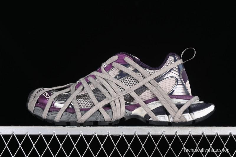 Balenciaga Phantom Sneaker 10th Generation Lace-Up Running Shoes with Transparent Heel Strap - W3XL51269