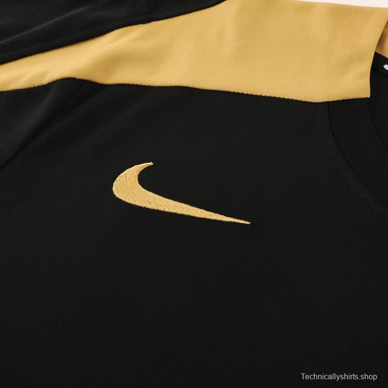 24/25 Nike Black/Golden Short Sleeve Jersey+Shorts