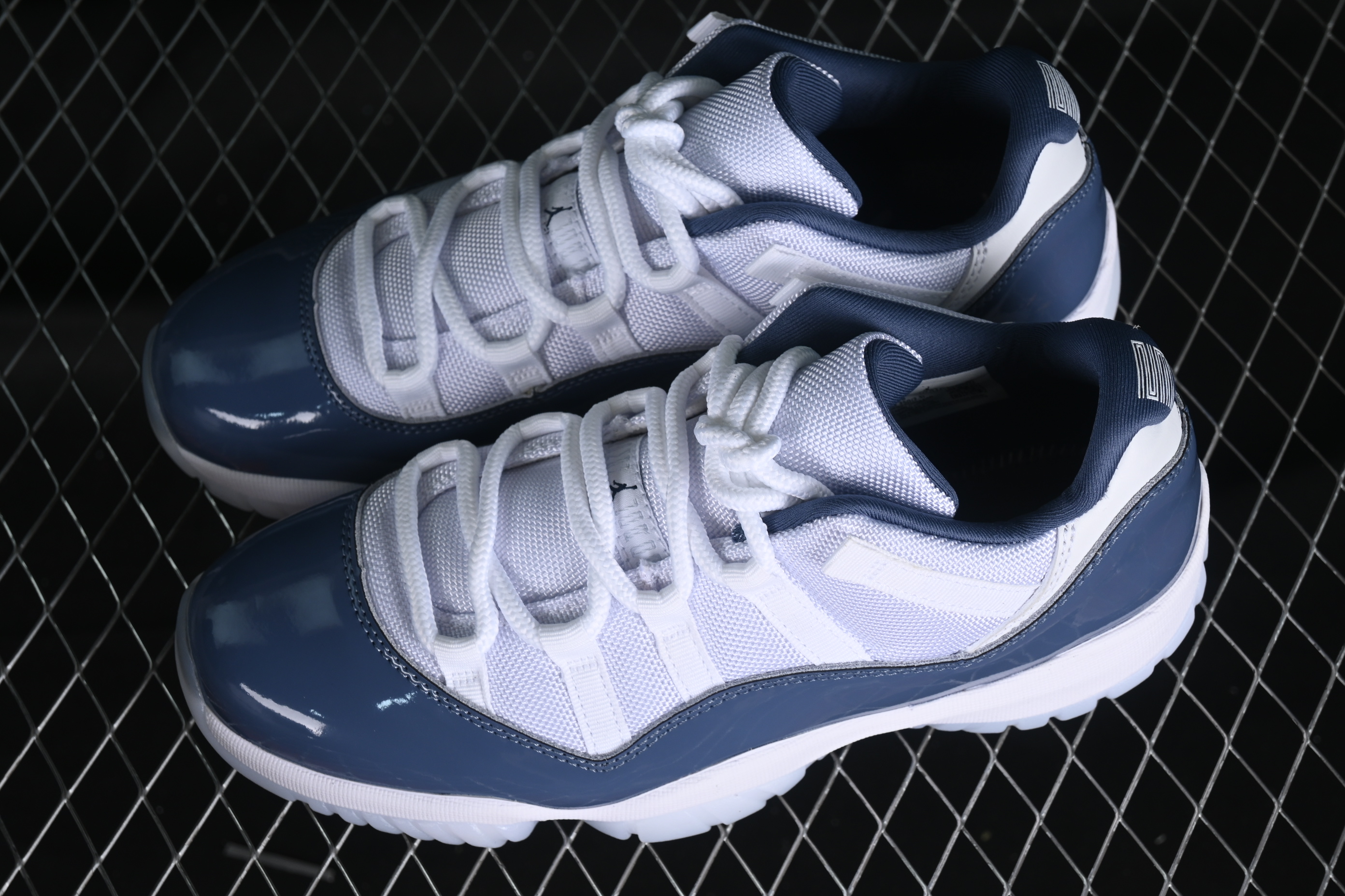 Nike Air Jordan 11 Low "Diffused Blue" Retro Basketball Shoes with Patent Leather Accents - FV5104-104