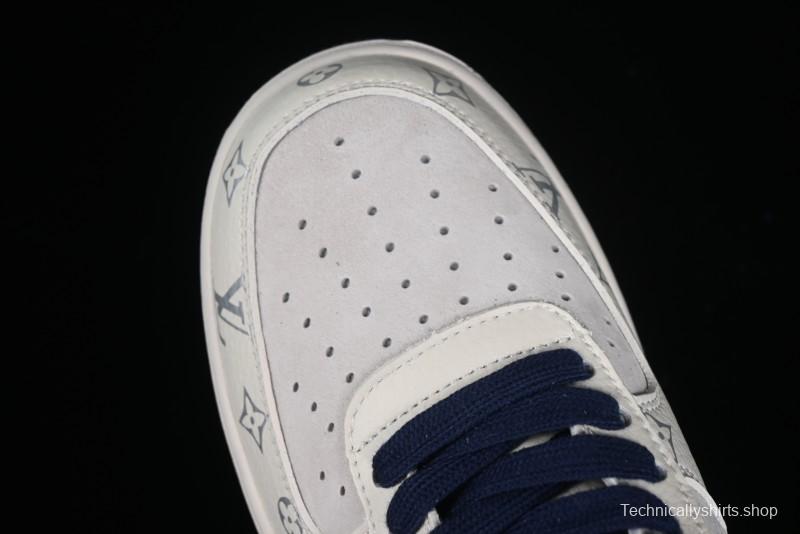 Nike Air Force 1 '07 Low LV Collaboration - Off White Navy Blue Casual Shoes CV1724-111