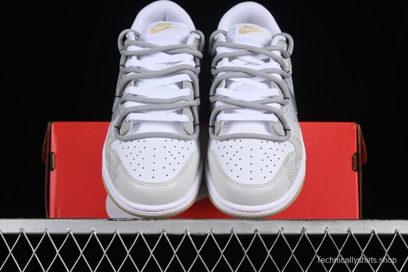 Nike Dunk Low SB Year of the Dragon Limited Edition Silk Patchwork Casual Skate Shoes - DV0833-100