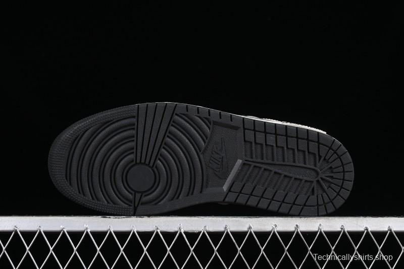 Nike Air Jordan 1 Low AJ1 Panda Prank Street Graffiti - Angel Demon Low Top Basketball Shoes - DQ8421-001