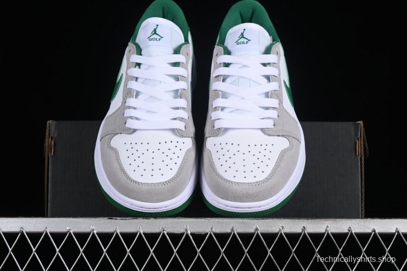 Nike Air Jordan 1 Low Golf Shoes Grey White Green - DD9315-112