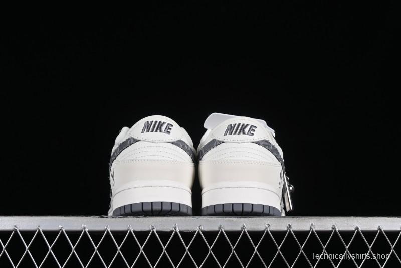 Nike SB Dunk Low MLB Collaboration - Grey Denim Anniversary Custom Low-Top Casual Skate Shoes - DQ1098-347
