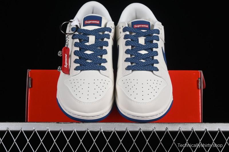 Supreme x Nike SB Dunk Low Casual Skate Shoes with Zoom Air Cushion - DQ1098-335