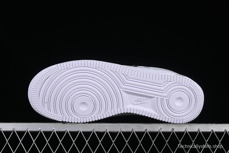 Nike Air Force 1 '07 Low Customized Anime Theme Gradient Grey Swoosh Casual Sneakers - FN0366-102