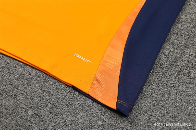 24/25 Juventus Orange Half Zipper Jacket+Long Pants