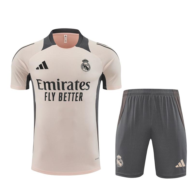 24/25 Real Madrid Pink Short Sleeve Jersey+Shorts