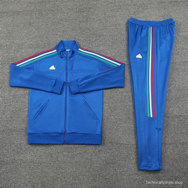 2024 Adidas Blue Full Zipper Jacket +Long Pants