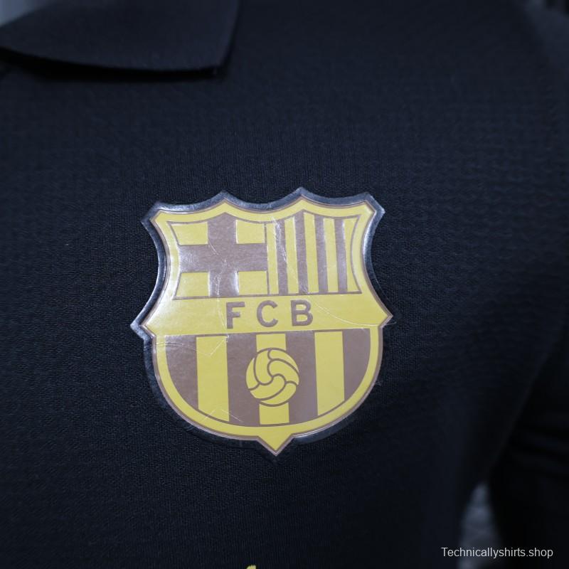 Player Version 24/25 Barcelona Kopa Trophy Lamine Yamal Polo Black Jersey