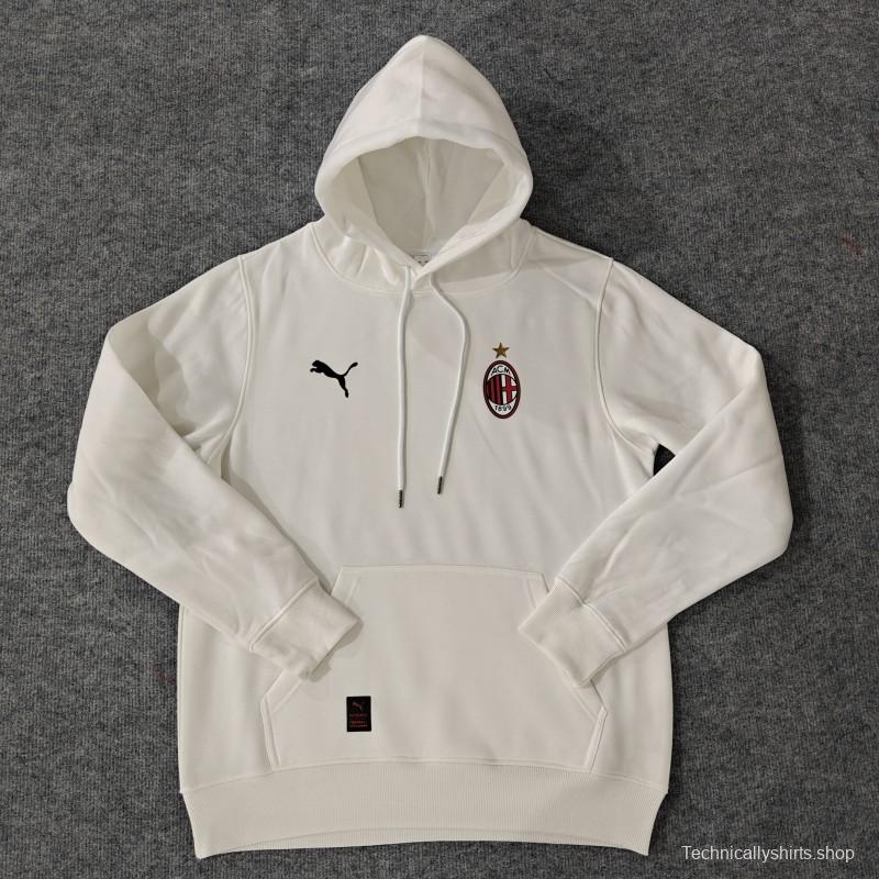 24/25 AC Milan Navy/Red/Black/Beige/Grey Hoodie WIth Black Badge