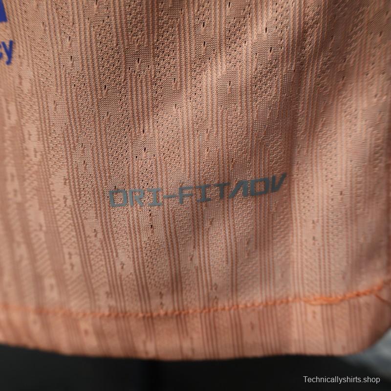 Player Version 25/26 FC Barcelona Pink 125Th Anniversary Jersey with Spotify Sponsor and Navy Blue Accents