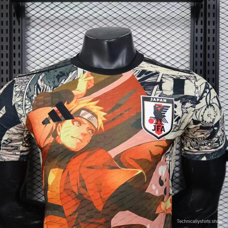 Player Version 2025 Japan White with Naruto Anime Character Graphic Jersey