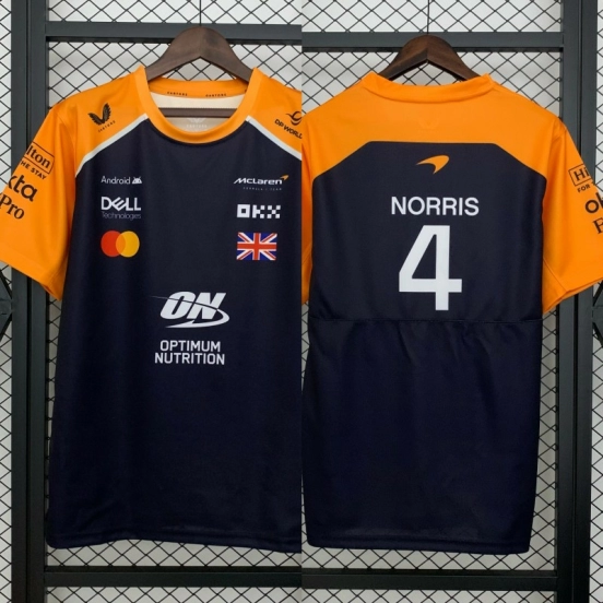 2025 F1 Formula Orange/Navy Mclaren Norris Jersey
