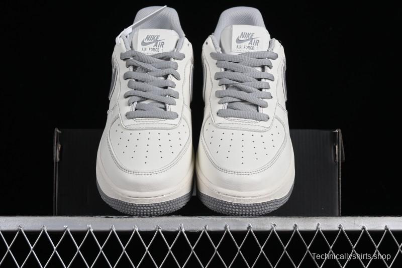 Balenciaga x Nike Air Force 1 '07 Low Triple Swoosh Beige Grey Casual Shoes - FR0538-091