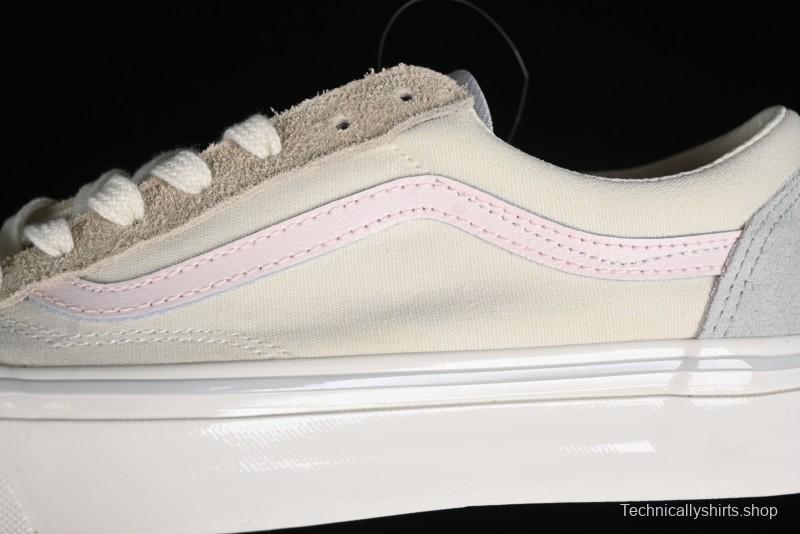 Vans Old Skool Reissue 136 Earth Macaron Patchwork Retro Casual Vulcanized Sneakers - VN000CRPGRN