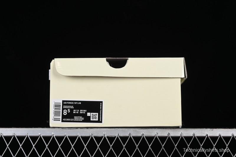 Supreme x Nike Air Force 1 '07 Low Collaboration Dark Blue Casual Sneakers - HD1968-025
