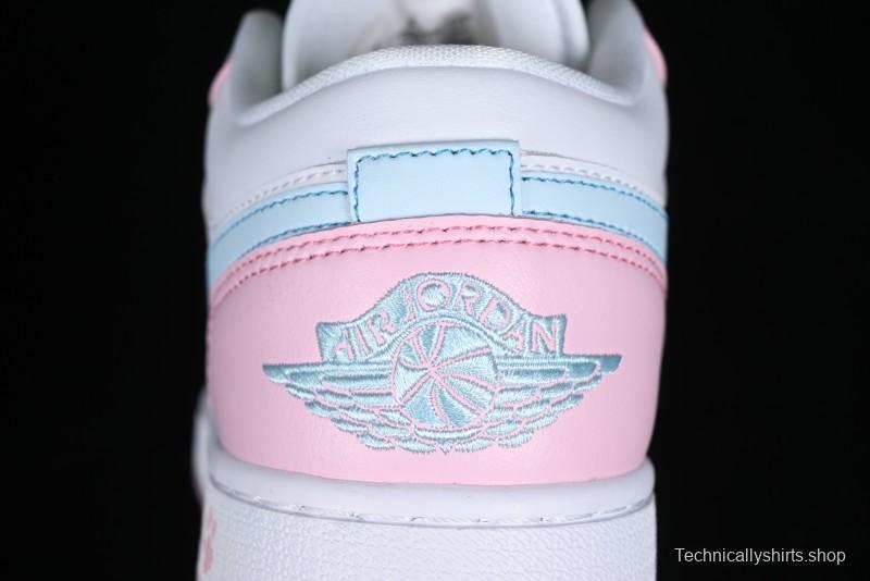 Nike Air Jordan 1 Low "White/Pink Foam/Glacier Blue" Casual Sneakers - HM3706-141