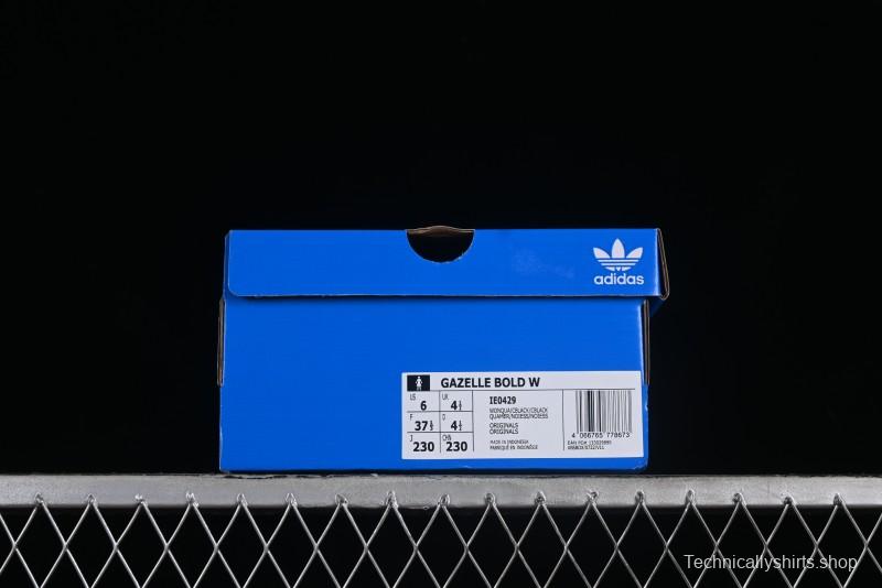 Adidas Originals Gazelle Bold IE0429 Low-Top Sneakers with Thick Sole for Casual Wear Anti-Slip and Durable - IE0429