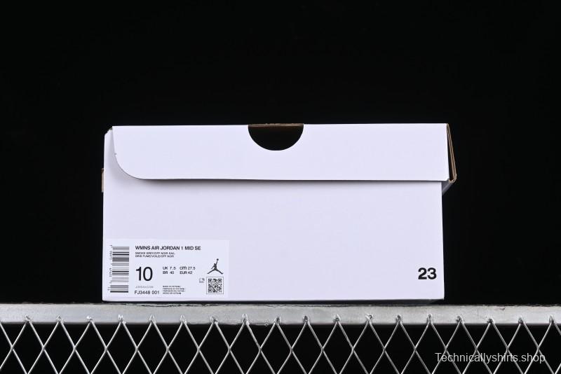 Nike Air Jordan 1 Mid Basketball Shoes in Space Gray - FJ3448-001