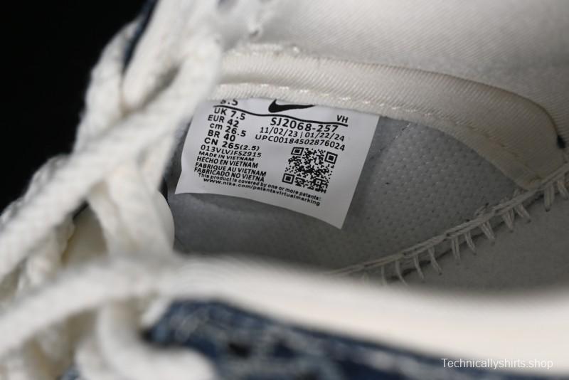 Nike SB Dunk Low LV Collaboration - Blue Denim Print Anniversary High-End Custom Low-Top Casual Skate Shoes - SJ2068-257